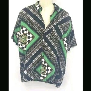 Urban outfitters large mens shirt black green #289